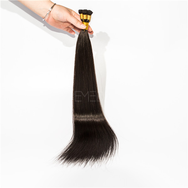 Silk straight hand tied hair weft  LJ32